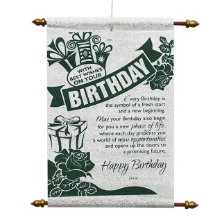 Best Wishes Birthday Scroll Card