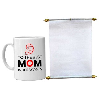 Blank Scroll Card With Ceramic Coffee Mug