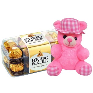 Gift for Girls, Women - Chocolate Box with Soft Toy Teddy Bear