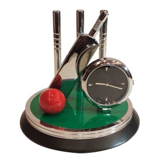 Cricket Kit with Table Clock Showpiece