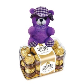 Best Gift for Girls & Boys - Chocolate Box with Soft Teddy Bear with Cap