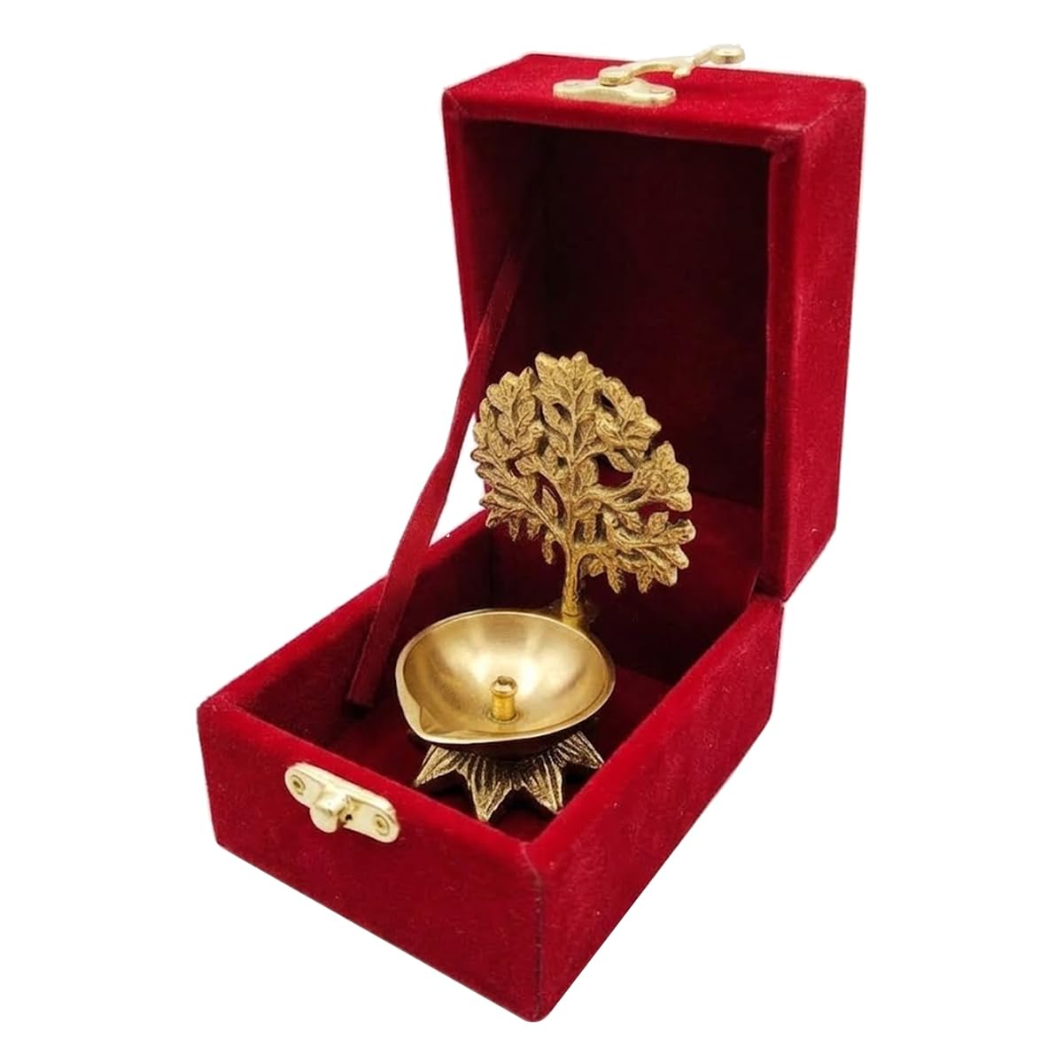 Brass Kalpvriksh Tree Diya with Box for Diwali and House Warming Retun Gifts Brass Kalpvriksh Tree Diya with Box for Diwali and House Warming Retun Gifts