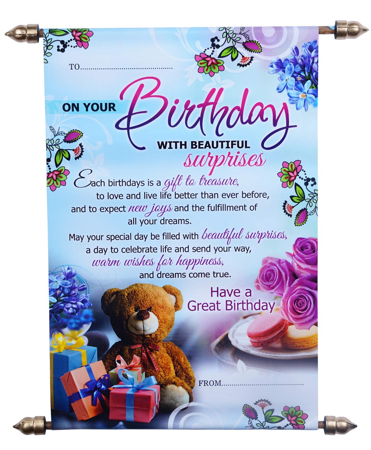 Birthday Scroll Card | Birthday Wishes Gift Items | Get up to 60% Off