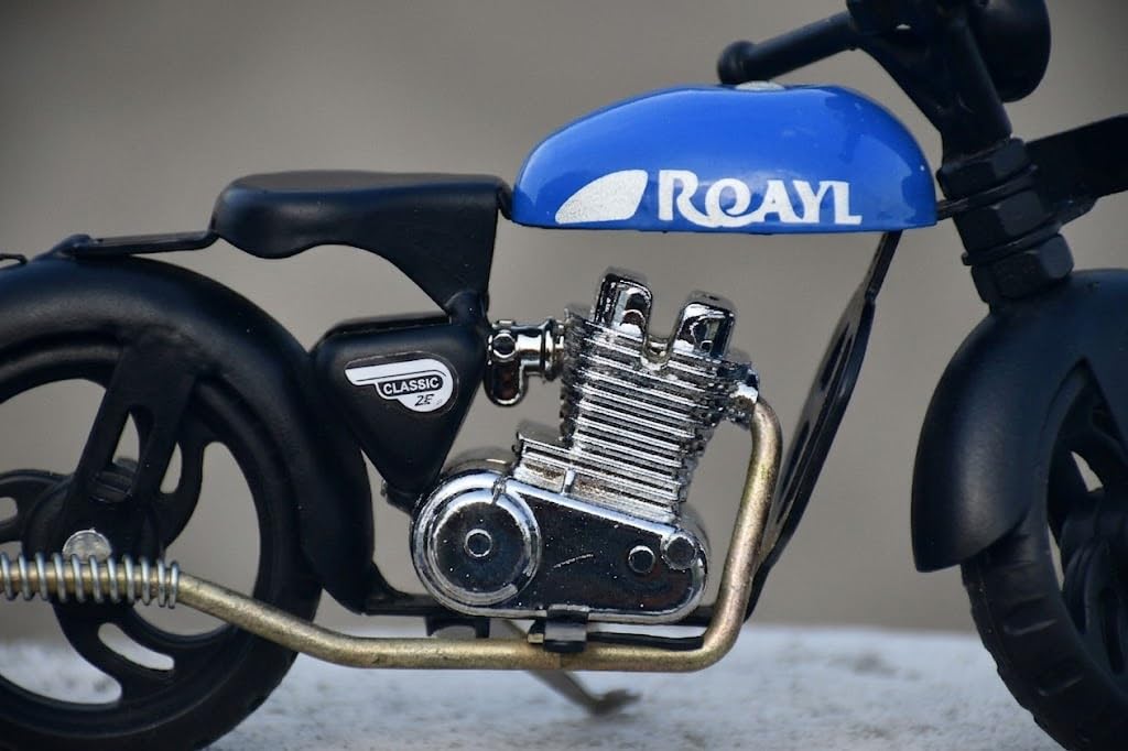 Vintage Metal Motorcycle Miniature Showpiece – Bullet Bike Model for Home Decor, Office Desk & Bikers Vintage Metal Motorcycle Miniature Showpiece – Bullet Bike Model for Home Decor, Office Desk & Bikers
