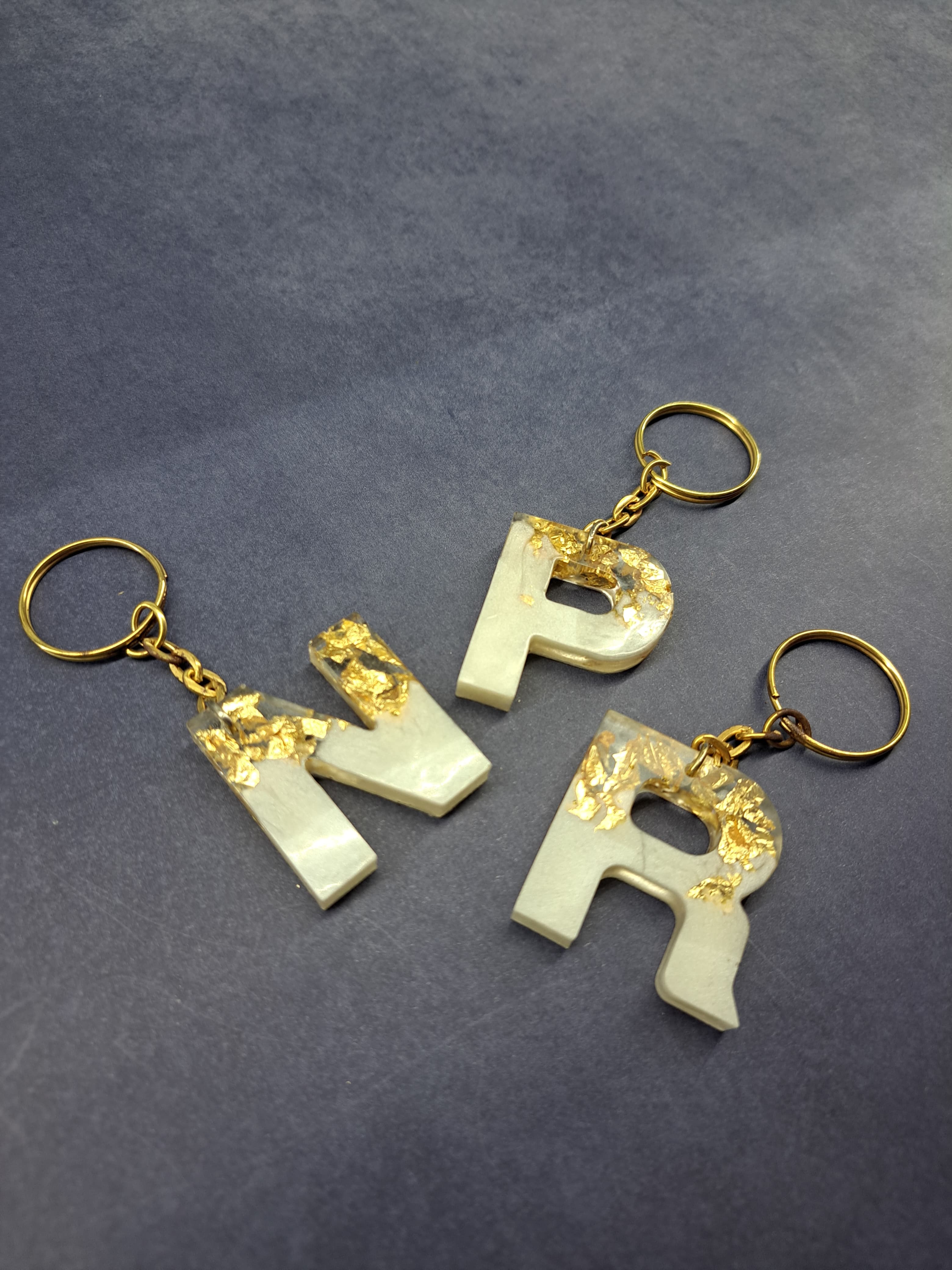 Glitter Resin Letter Keychain Glitter Resin Letter Keychain
