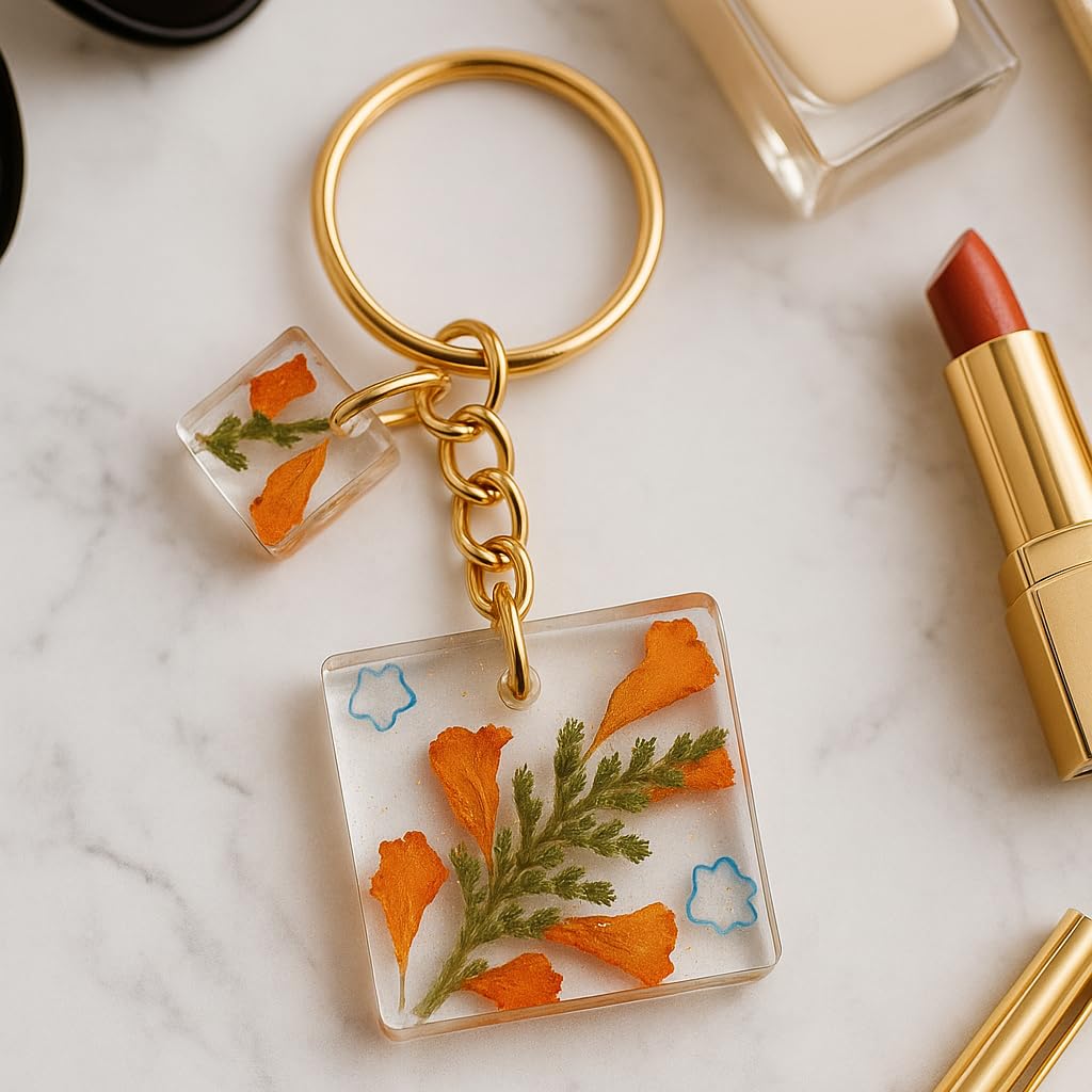 Resin Preserved Flower Keychain Resin Preserved Flower Keychain