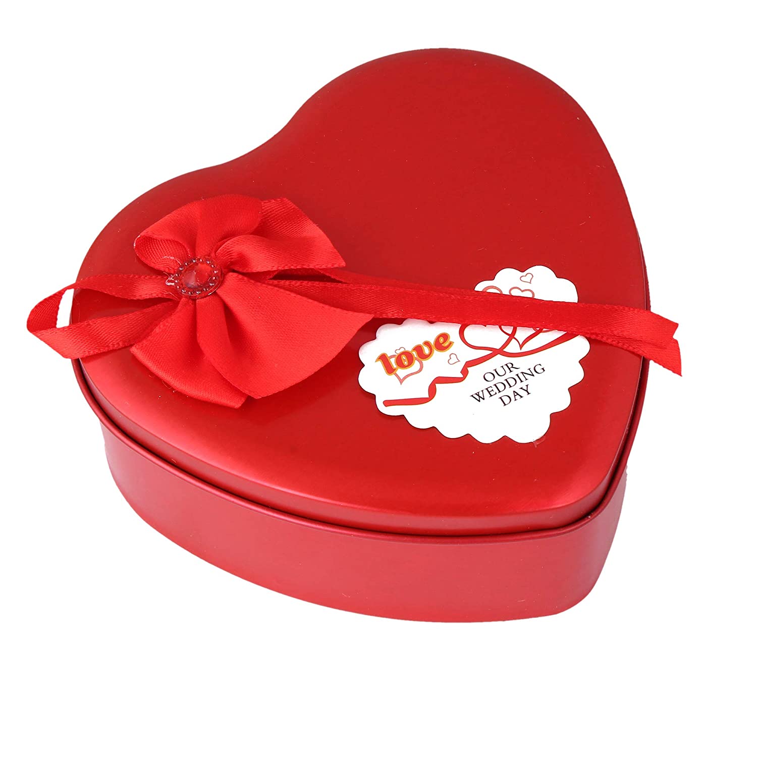 Best Romantic Gifts for Girls, Boys - Chocolate, Heart Shape Box with Small  Teddy, 1 Golden Rose and 3 Red Rose