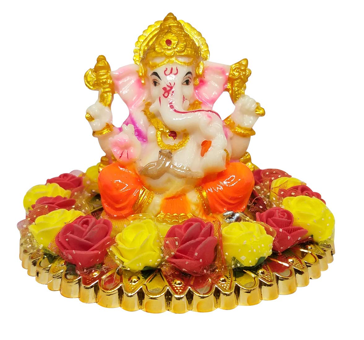Latest Ganesha Idol With Flower Plate | Up to 45% Off