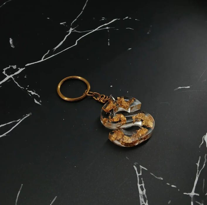 Customised Alphabet Resin Keychain Customised Alphabet Resin Keychain