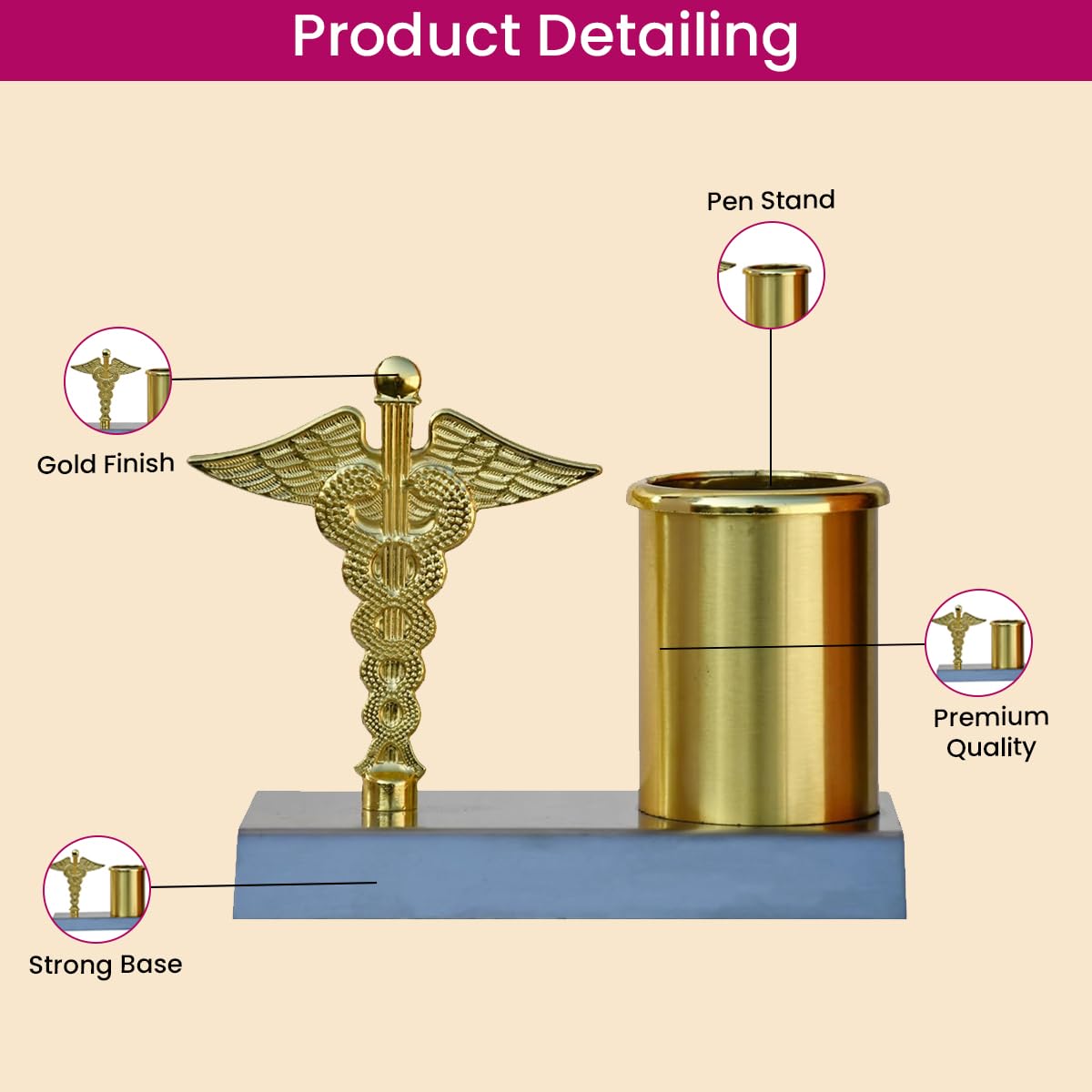 Doctor Symbol Pen Stand for Office Table Doctor Symbol Pen Stand for Office Table