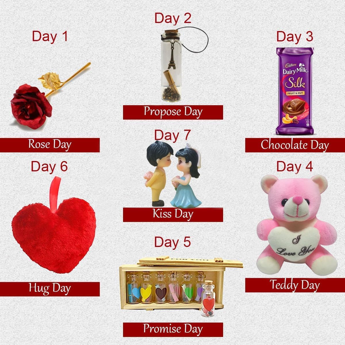 Valentine Week Gift Combo - 7 Days of Valentine Gifts Valentine Week Gift Combo - 7 Days of Valentine Gifts