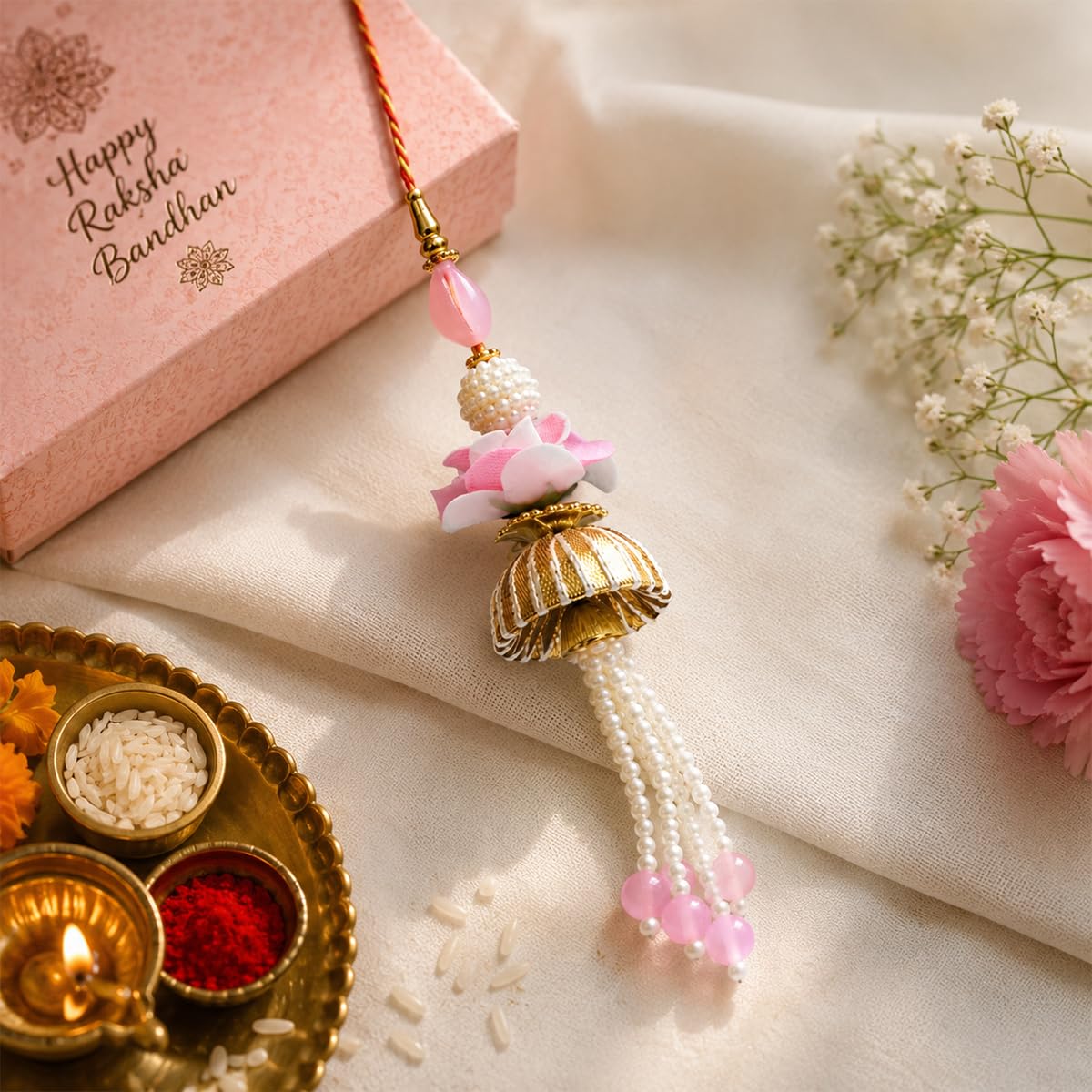 Designer Lumba Rakhi for Bhabhi Set of 5 Designer Lumba Rakhi for Bhabhi Set of 5