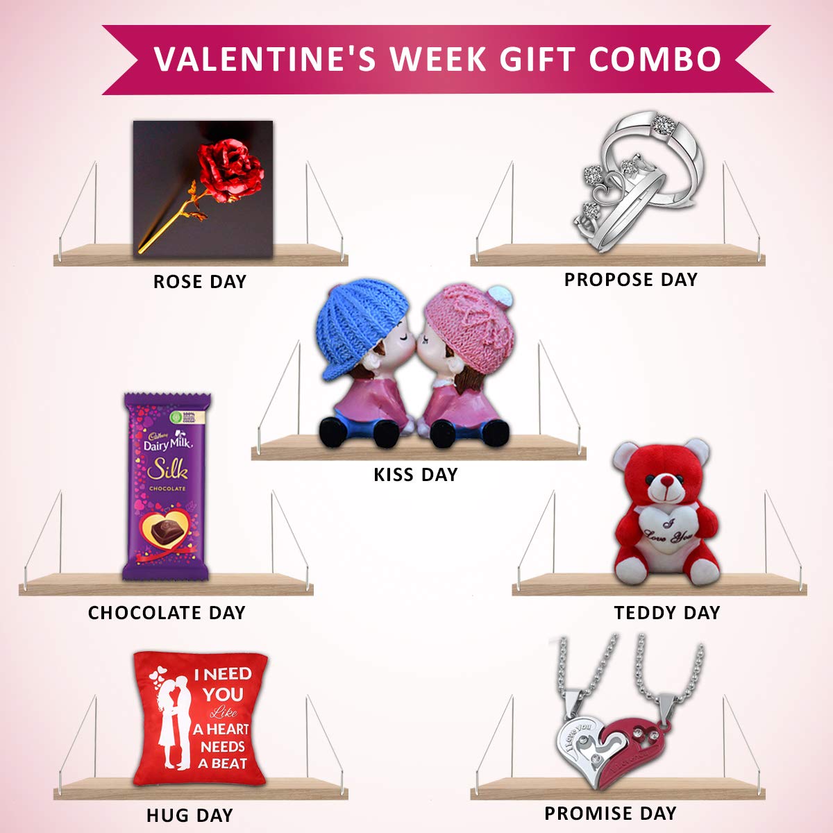 Artificial Red Rose-Couple Rings-Cadbury Dairy Milk Chocolate ...