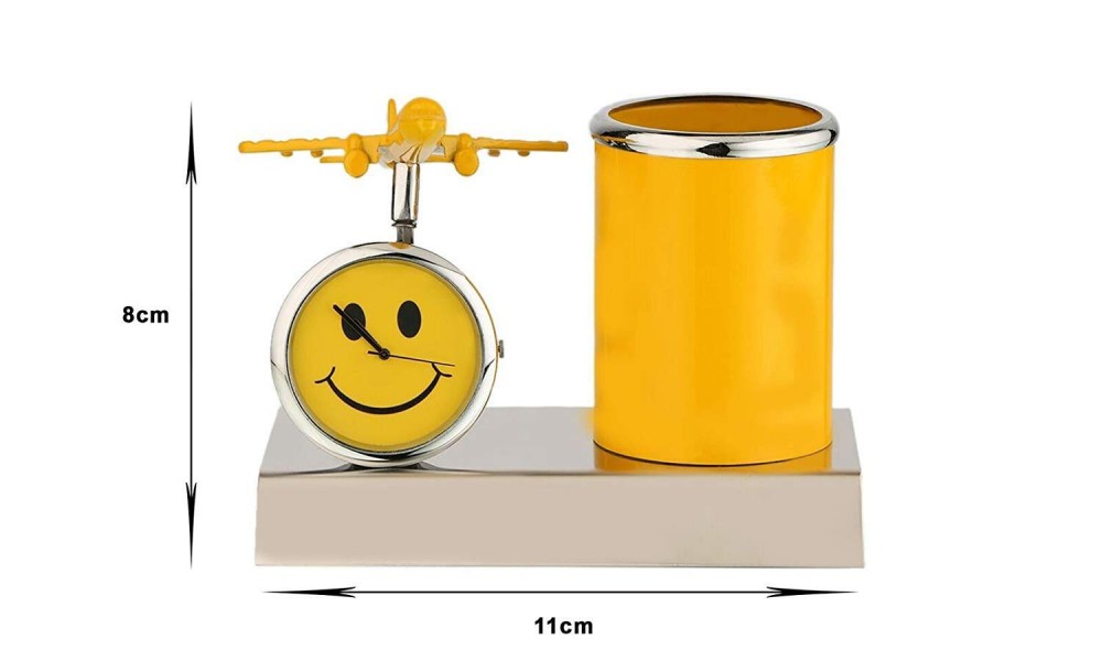 Office Desk Accessories Aeroplane Designed Multiuse Clock and Pen-Stand for Gifts, Office Use and Stationery Office Desk Accessories Aeroplane Designed Multiuse Clock and Pen-Stand for Gifts, Office Use and Stationery