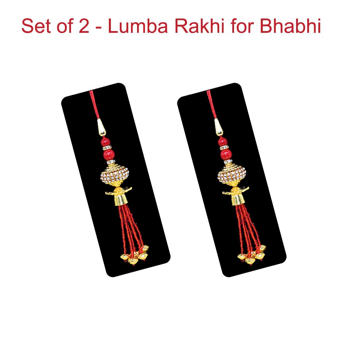 Rakhi for Brother & Bhabhi Set of 2 with Roli Chawal Chopra Rakhi for Brother & Bhabhi Set of 2 with Roli Chawal Chopra