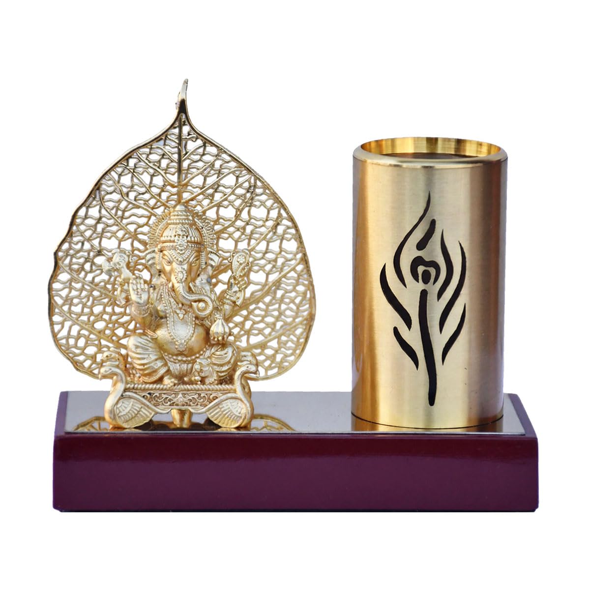 Metal Ganesha Pen Stand Decorative Showpiece for Desk, Home & Office Metal Ganesha Pen Stand Decorative Showpiece for Desk, Home & Office
