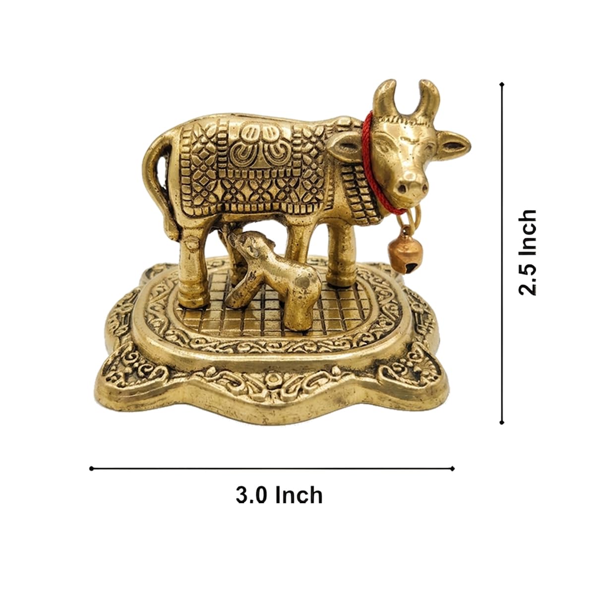 Golden Cow with Calf Statue for Pooja, Home Decor, Vastu Gift Golden Cow with Calf Statue for Pooja, Home Decor, Vastu Gift