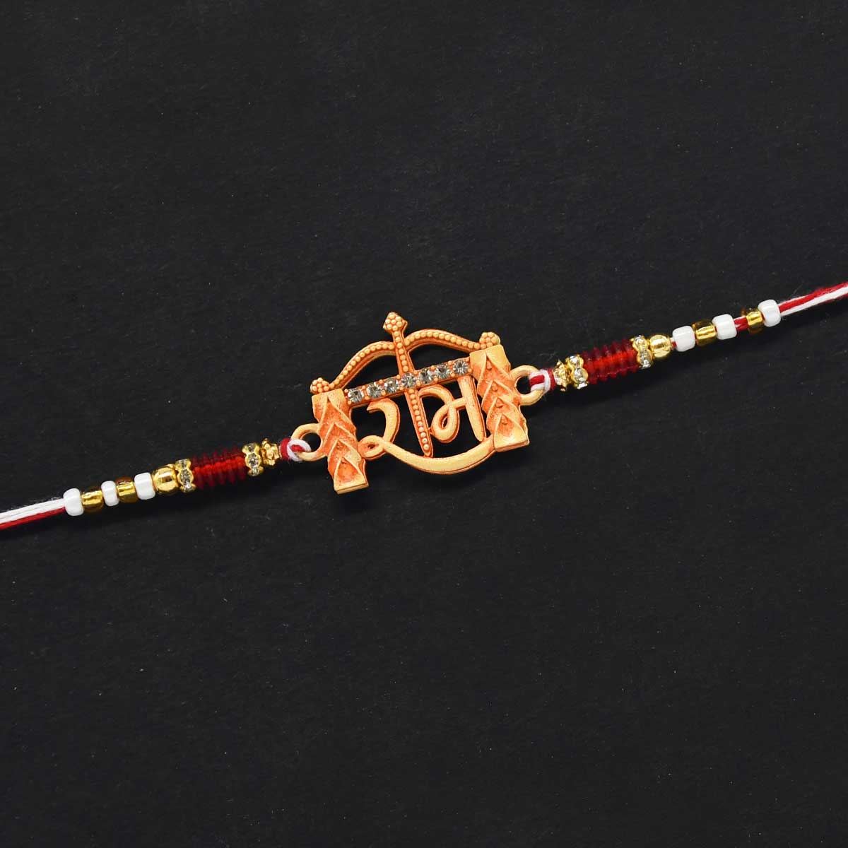 Ram Rakhi for Brother with Gift - Ram Mandir Showpiece with Pen Stand & Chocolate Ram Rakhi for Brother with Gift - Ram Mandir Showpiece with Pen Stand & Chocolate