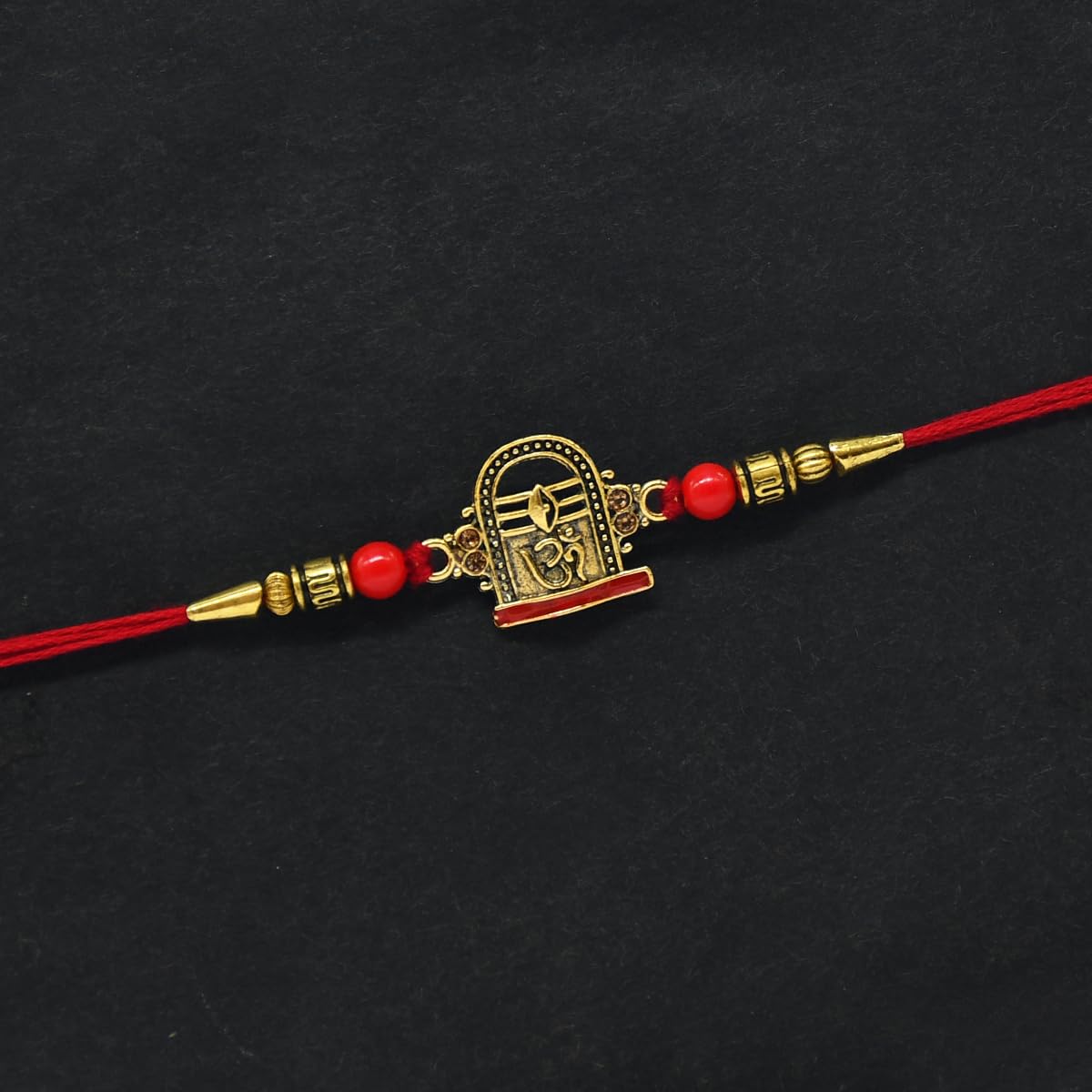 Set of 4 Om Rakhi for Brother with Chocolate Box Set of 4 Om Rakhi for Brother with Chocolate Box