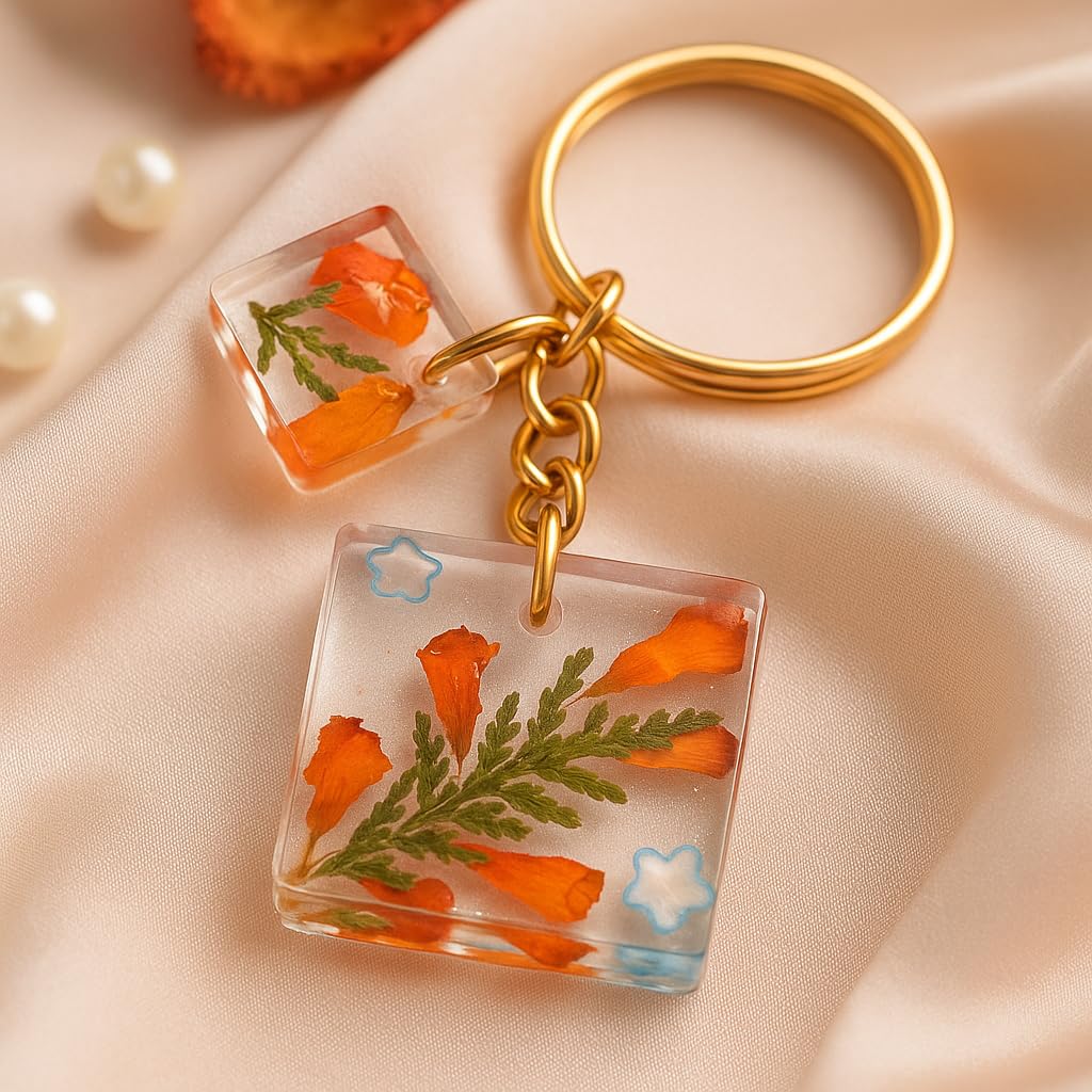Resin Preserved Flower Keychain Resin Preserved Flower Keychain