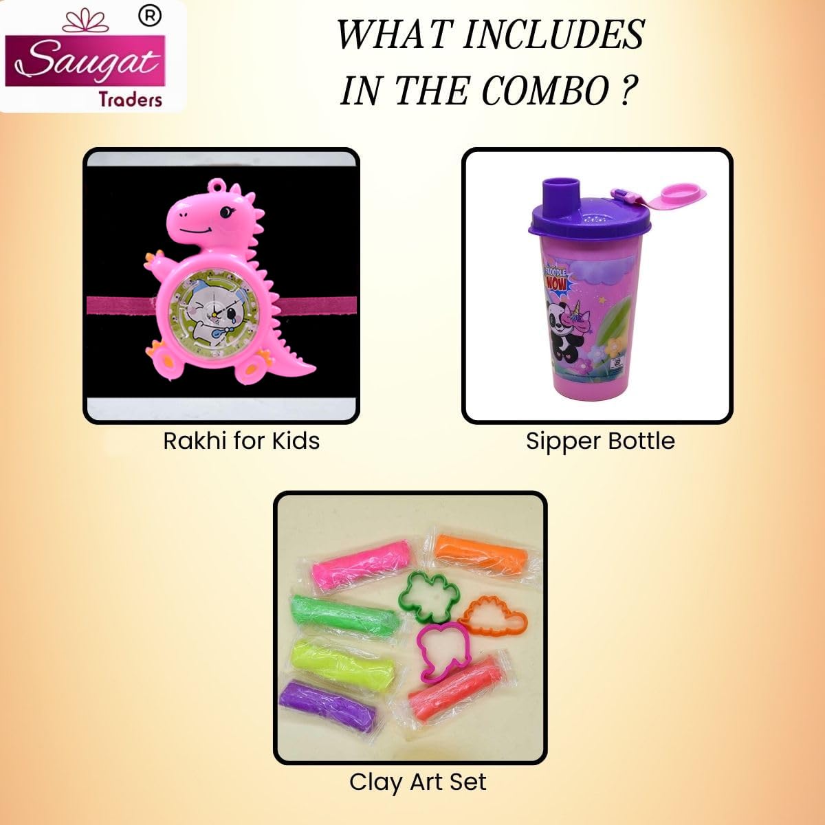 Lion Rakhi for Kids with Sipper Bottle Lion Rakhi for Kids with Sipper Bottle