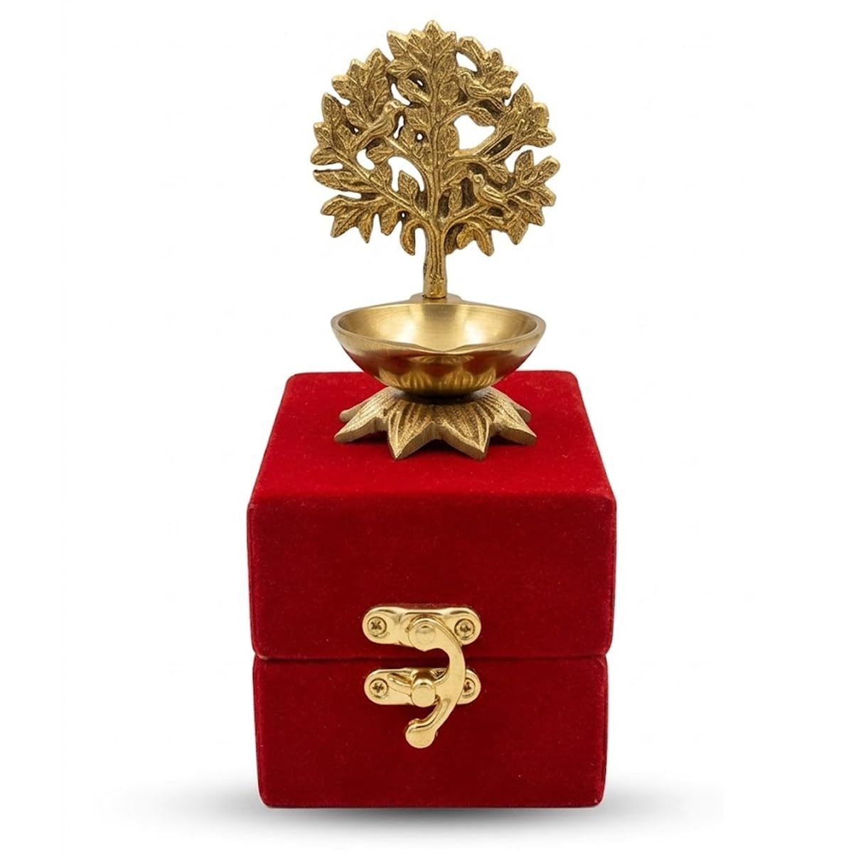 Brass Kalpvriksh Tree Diya with Box for Diwali and House Warming Retun Gifts Brass Kalpvriksh Tree Diya with Box for Diwali and House Warming Retun Gifts