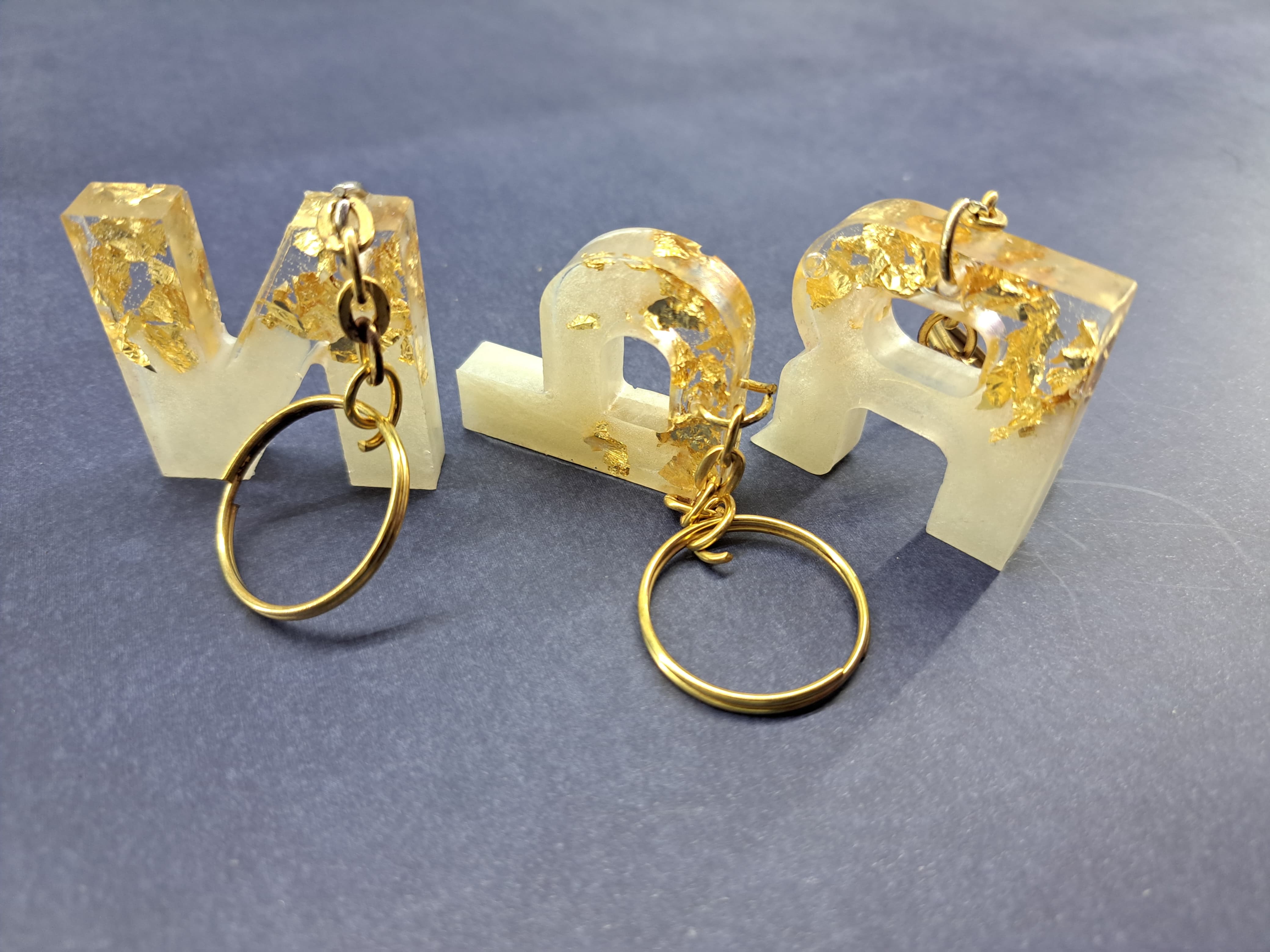 Glitter Resin Letter Keychain Glitter Resin Letter Keychain