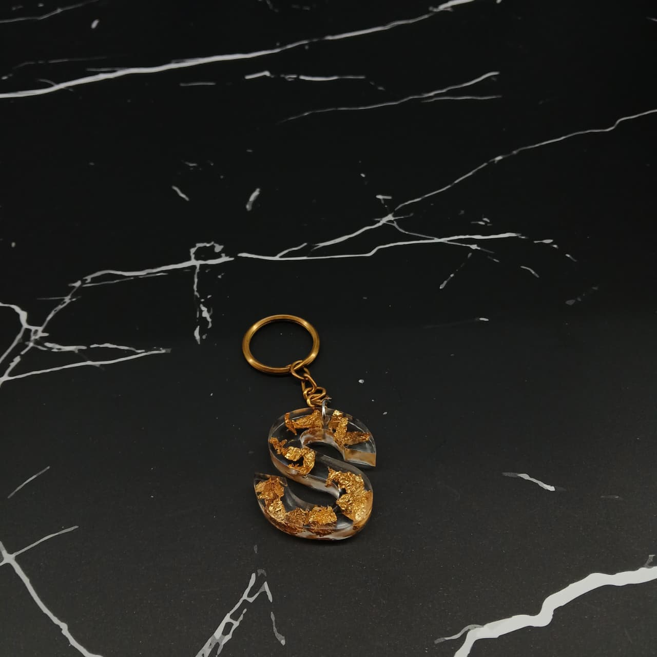 Glitter Resin Letter Keychain Glitter Resin Letter Keychain