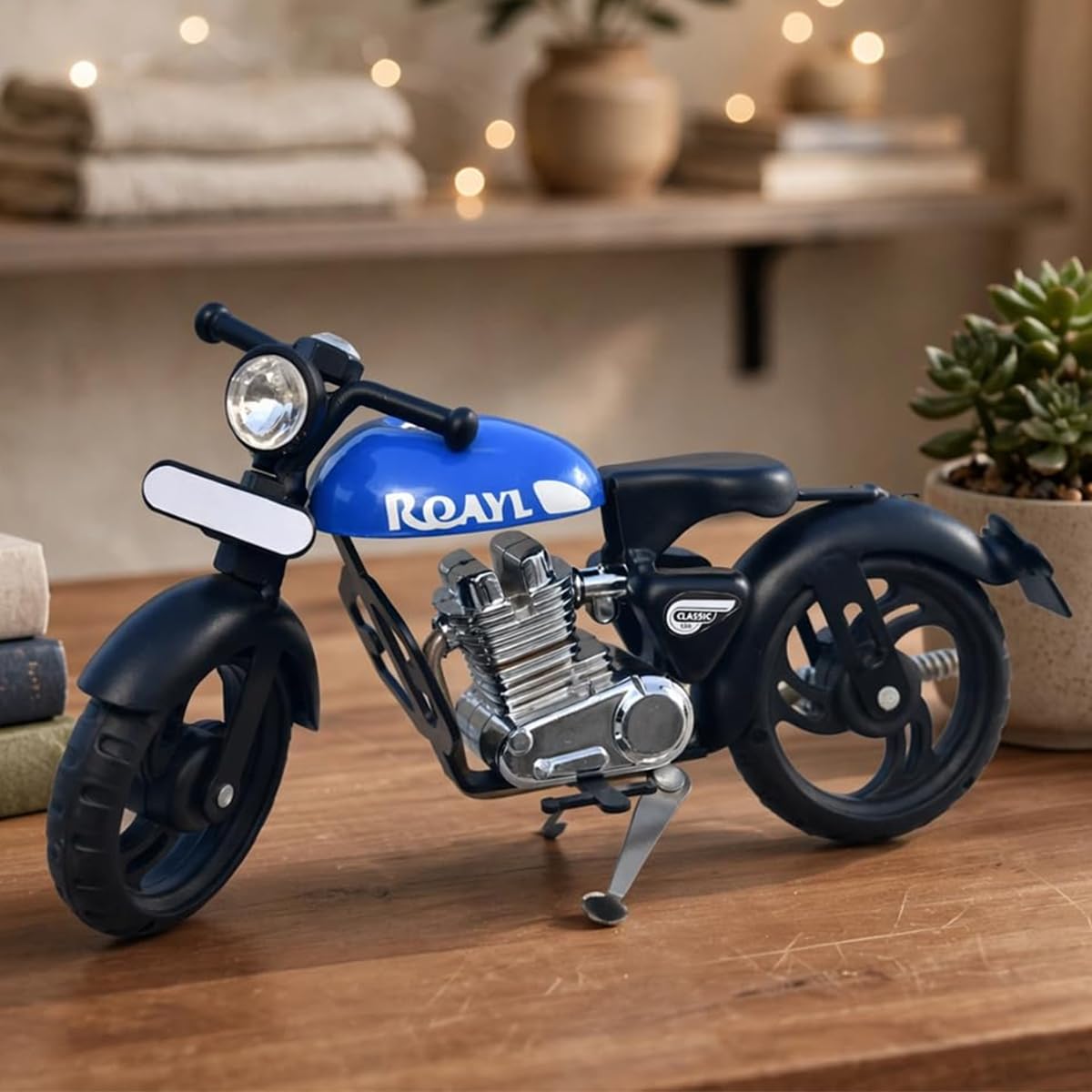 Vintage Metal Motorcycle Miniature Showpiece – Bullet Bike Model for Home Decor, Office Desk & Bikers Vintage Metal Motorcycle Miniature Showpiece – Bullet Bike Model for Home Decor, Office Desk & Bikers