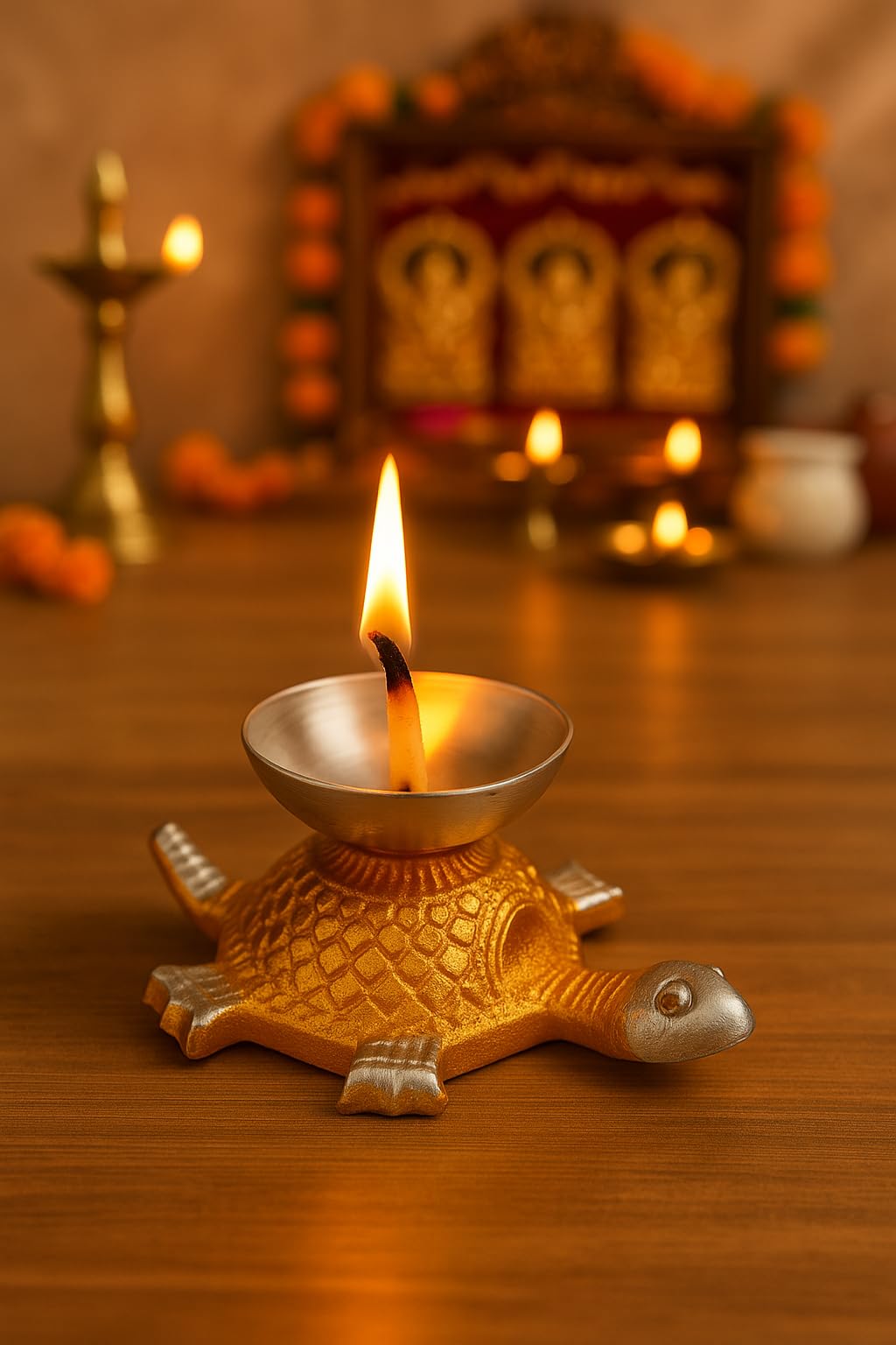 Tortoise Diya with Velvet Gift Box for Wedding, Pooja Return Gift, Diwali Good Luck Gift Tortoise Diya with Velvet Gift Box for Wedding, Pooja Return Gift, Diwali Good Luck Gift