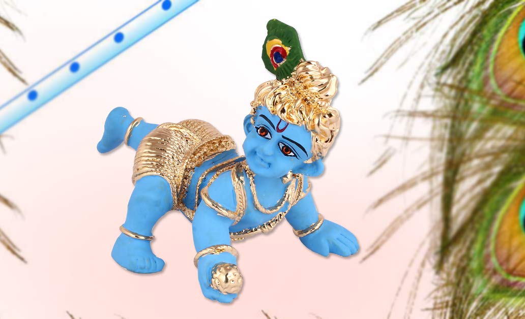 Baby Laddu Gopal Showpiece- Little Bal Krishna Idol Showpiece-Would Be Mom  Gifts-Baby Shower Gifts