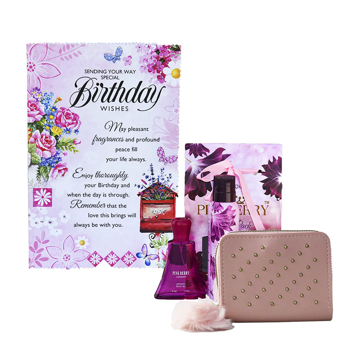 Best Birthday Gift Hamper For Girls And Women Set Of Birthday Greeting Card  With Hand Clutch And Perfume & Deo Set Up to 34% Off
