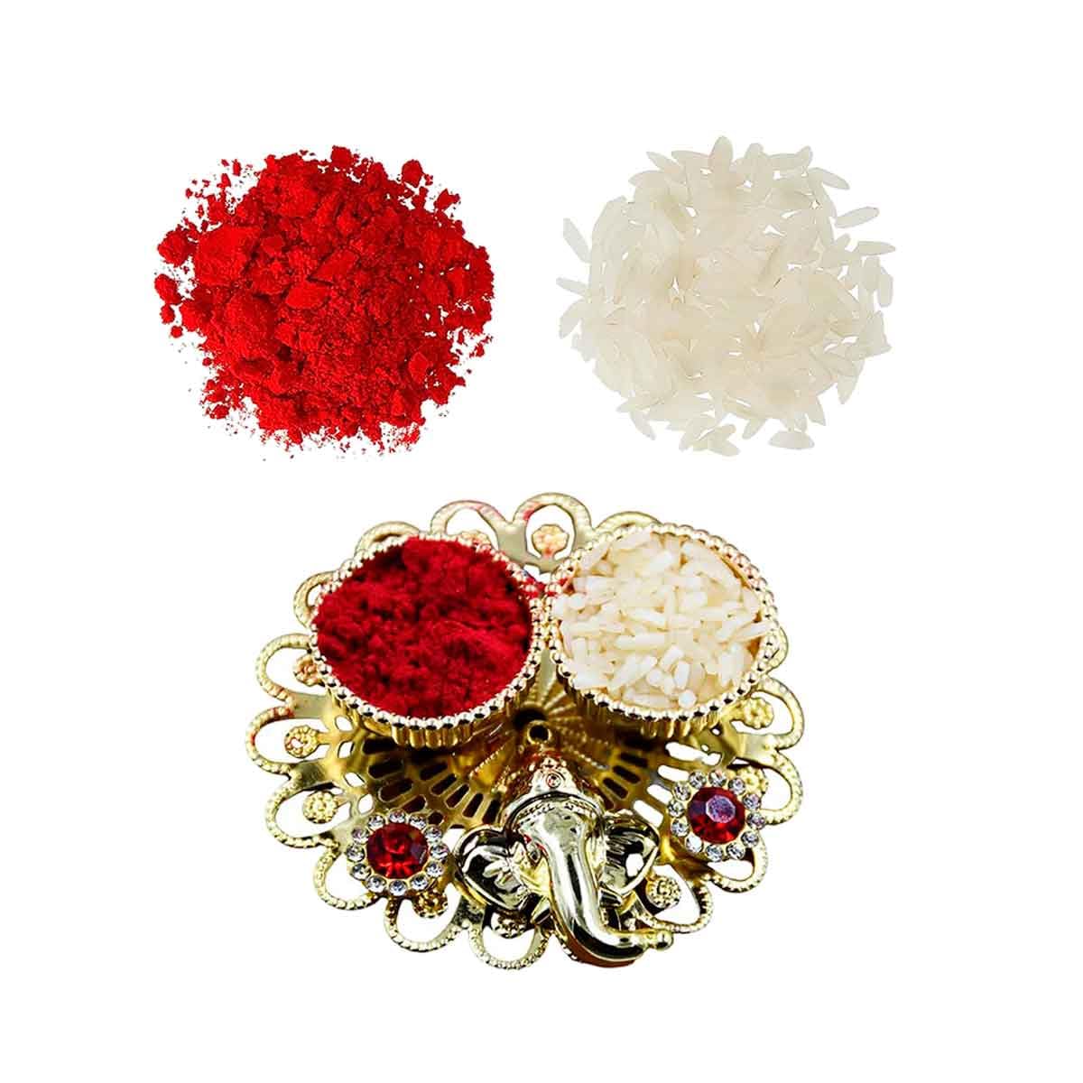 Family Rakhi Set with Chocolate and Greeting Card Family Rakhi Set with Chocolate and Greeting Card