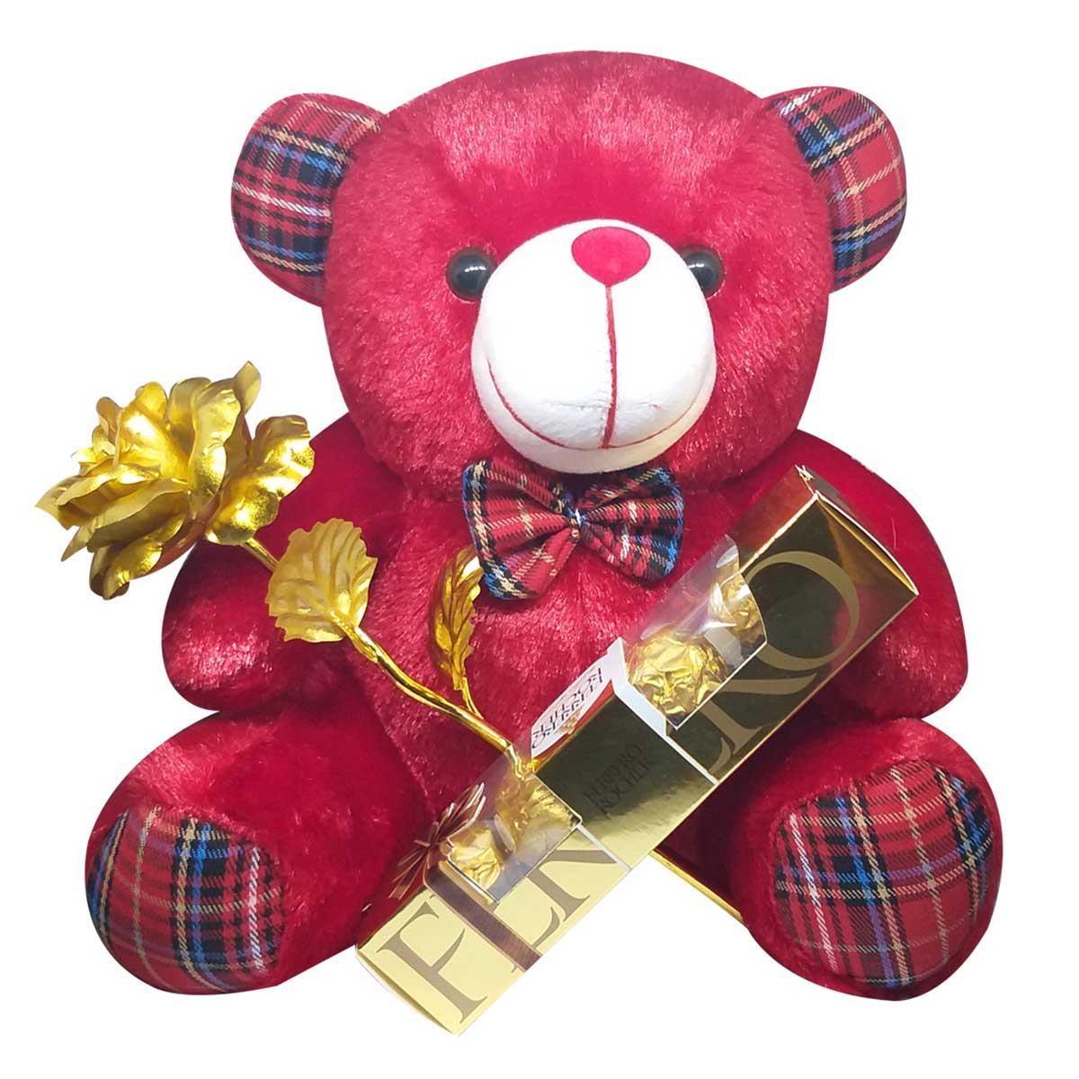 golden rose with teddy