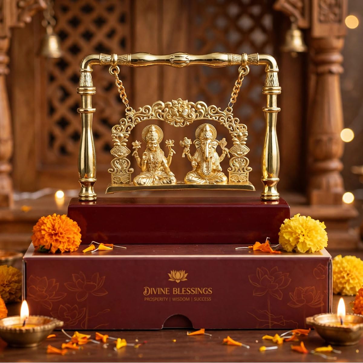 Diwali Corporate Gift Golden Laxmi Ganesh Idol Diwali Corporate Gift Golden Laxmi Ganesh Idol