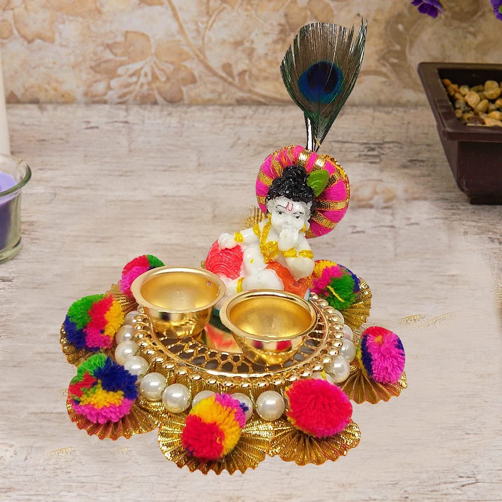 Beautiful Laddu Gopal with Bhog Plate | Get up to 60 % off