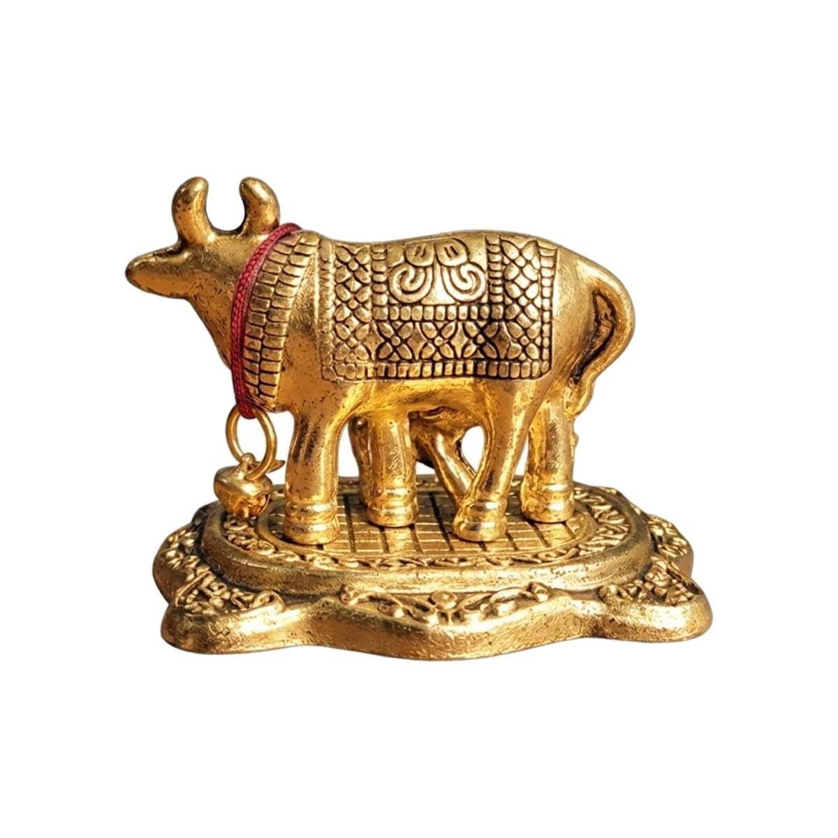 Golden Cow with Calf Statue for Pooja, Home Decor, Vastu Gift Golden Cow with Calf Statue for Pooja, Home Decor, Vastu Gift