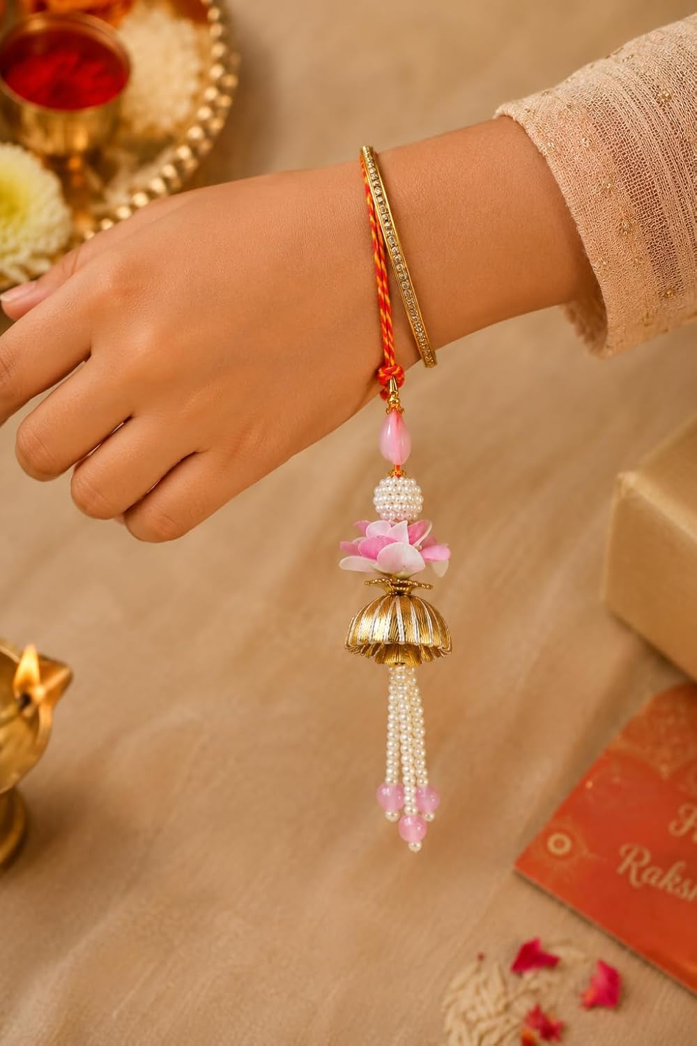 Designer Lumba Rakhi for Bhabhi Set of 5 Designer Lumba Rakhi for Bhabhi Set of 5