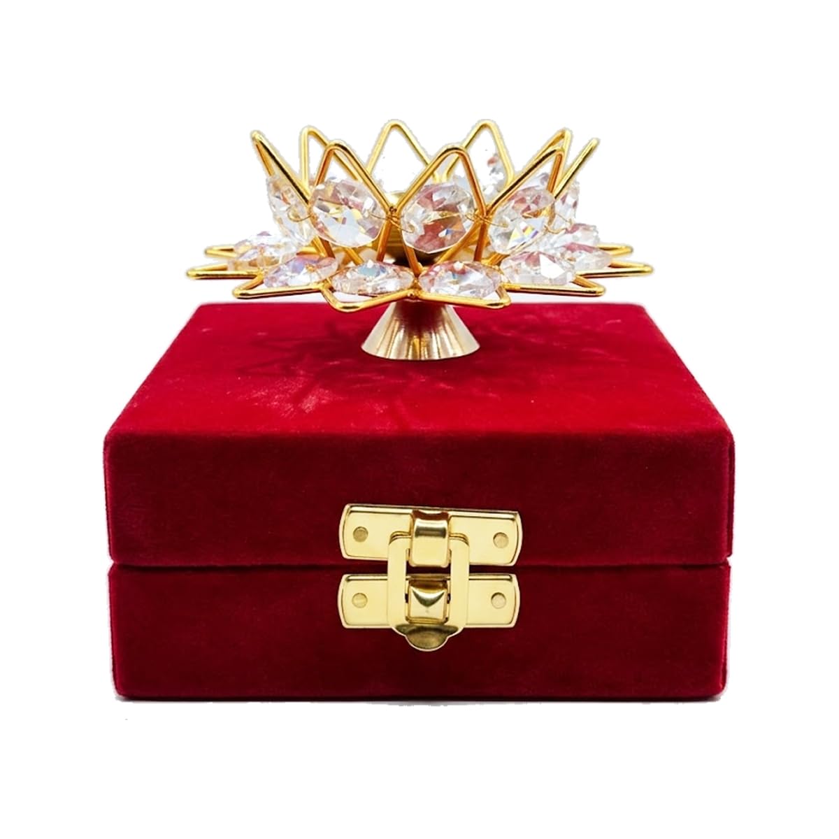 Rakhi Gift Combo for Bhaiya - Ganesh Ji Rakhi with Crystal Lotus Diya, Chocolate Gift Rakhi Gift Combo for Bhaiya - Ganesh Ji Rakhi with Crystal Lotus Diya, Chocolate Gift