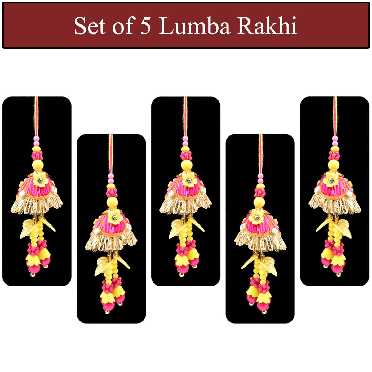 Handmade Lumba Rakhi for Bhabhi Set of 5 Handmade Lumba Rakhi for Bhabhi Set of 5