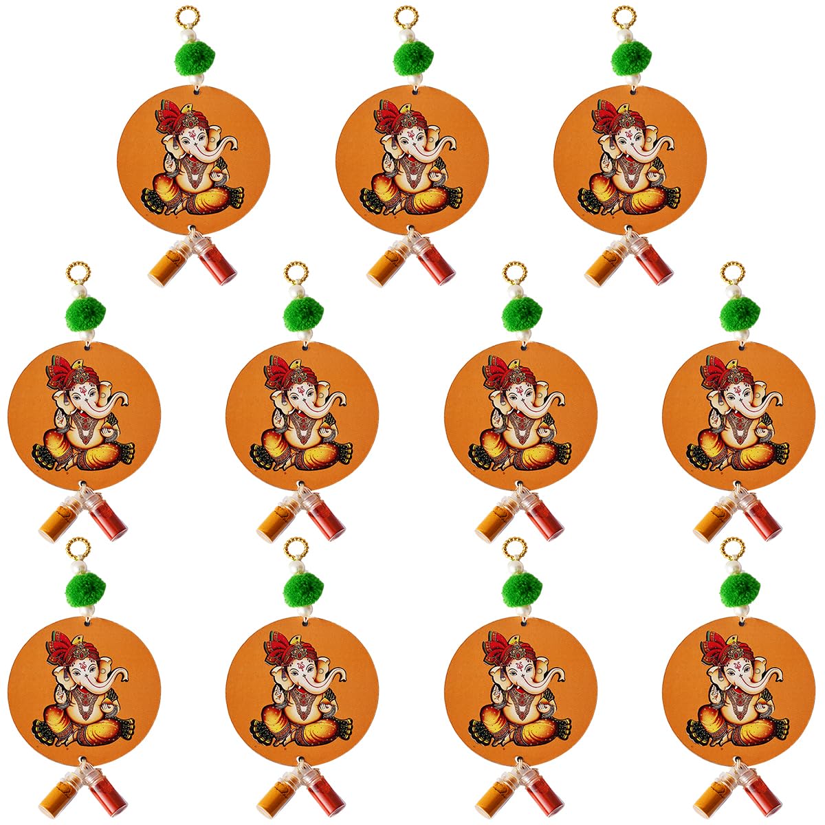 Decorative Ganesh Ji Pasupu Kumkuma for Pooja Return Gifts (Pack of 11) Decorative Ganesh Ji Pasupu Kumkuma for Pooja Return Gifts (Pack of 11)