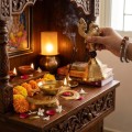 OM Diya and Bell Set with Gift Box image 2