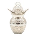 German Silver Kalash with Coconut and Mango Leaf Set Gift Box image 3