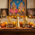 Laxmi Ganesh Idol with Bell Set image 4