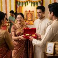 Gold Plated Pooja Bell with Velvet Gift Box image 4
