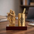 Metal Radha Krishna Pen Stand image 2