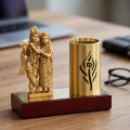 Metal Radha Krishna Pen Stand image 6