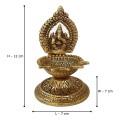 Brass Ganesha Idol with Diya image 3