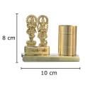 Laxmi Ganesh Idol with Pen Stand Showpiece image 6