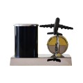 Aeroplane Clock with Pen Stand Showpiece image 5